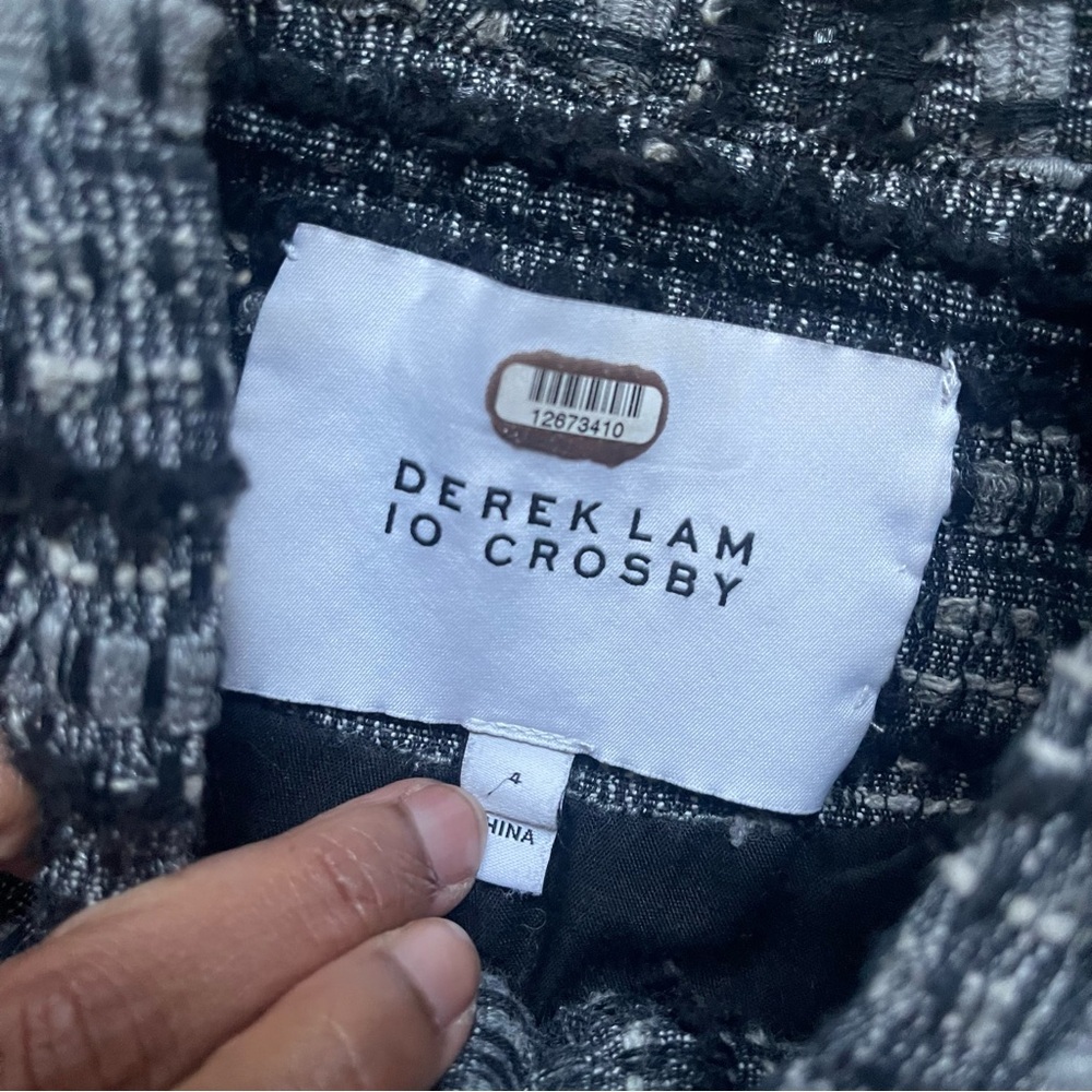 Derek Lam 10 Crosby Black and Gray Women's Tweed Jacket - Picture 3 of 8